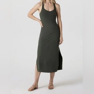 NEW Vuori Halo Racerback Dress in Kale